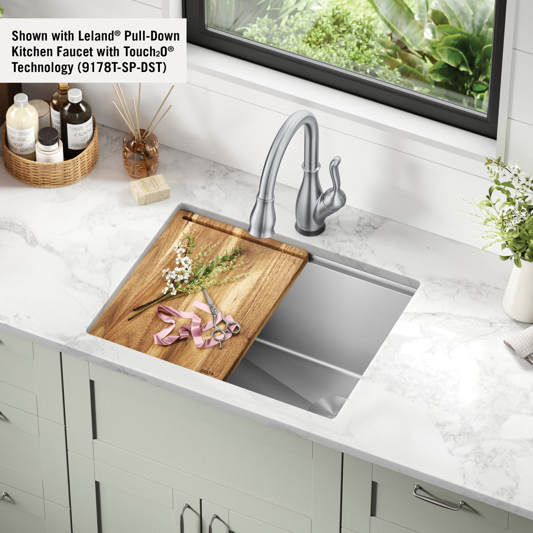 24” Workstation Undermount Single Bowl 16 Gauge Stainless Steel Laundry Utility Kitchen Sink with WorkFlow™ Ledge and Accessories, image 13